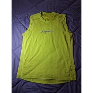 Rapha Mens Sleeveless Cycling Base Layer Mesh Lime Green Medium Logo